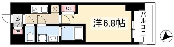 メイクス熱田大宝 ｜愛知県名古屋市熱田区大宝3丁目(賃貸マンション1K・8階・23.40㎡)の写真 その2