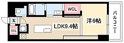 SK BUILDING-901 9階1LDKの間取り