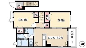 ノーブル港西　II  ｜ 愛知県名古屋市港区宝神4丁目712（賃貸アパート2LDK・2階・57.07㎡） その2