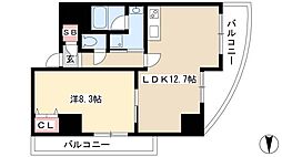 ベレーサ築地口ステーションタワー 10階1LDKの間取り