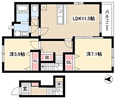 トリフォリア  ｜ 愛知県名古屋市港区秋葉2丁目105-3（賃貸アパート1LDK・2階・48.74㎡） その2