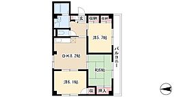 エスペラール明正 3DKの間取図画像