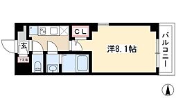 パルテ　デルマーレ 3階1Kの間取り