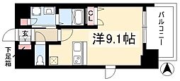 プレサンス名古屋STATIONビーフレックス 8階ワンルームの間取り