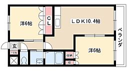 ハッピースタイルB 2LDKの間取図画像