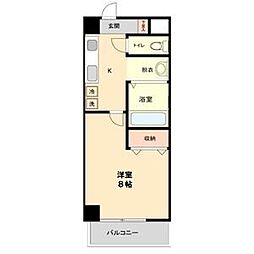 リアライズ黄金 7階1Kの間取り