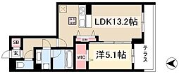 ラスペリータ 1階1LDKの間取り