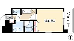 Cion Nagoya meieki 5階1Kの間取り