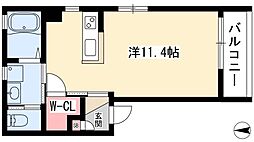 Success 3階ワンルームの間取り