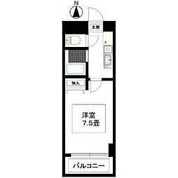 ハピネス高畑 1階1Kの間取り
