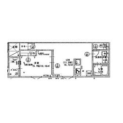 リヴェール神郷 1LDKの間取図画像