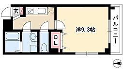 NKビル伏屋 1Kの間取図画像