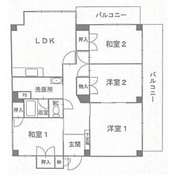丸美タウンマンション昭和橋 4LDKの間取図画像
