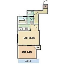 スプレンドール畑江 1LDKの間取図画像
