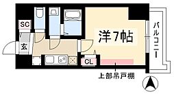 プレサンス高畑ルミア 1Kの間取図画像