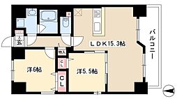 カーサジマーレ 2LDKの間取図画像