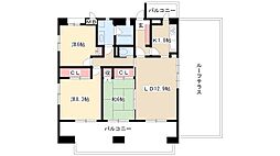 フロレスタ名駅 3LDKの間取図画像