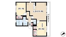 ホーリー・ギフト 2LDKの間取図画像