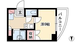 セントラルハイツ中野本町 1Kの間取図画像