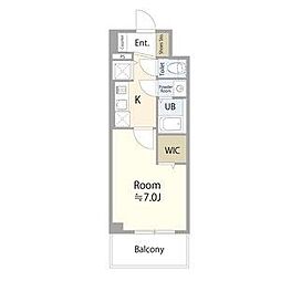 エスリード金山ル・グラン 1Kの間取図画像