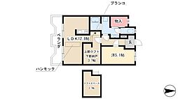 マンション善 1LDKの間取図画像