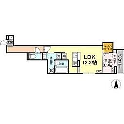 Urbana 1LDKの間取図画像