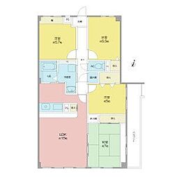 シーズンコート泰明町 4LDKの間取図画像