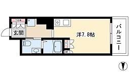 パークアクシス名駅南 ワンルームの間取図画像