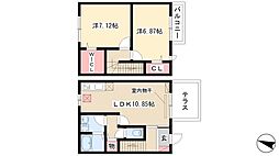 シャルマン 2LDKの間取図画像