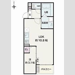 Jack hachikenI 1LDKの間取図画像