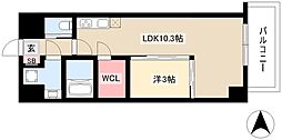 BMGRESIDENCE 1LDKの間取図画像