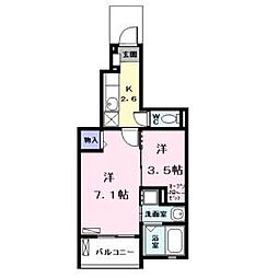マイン・シュロス3 2Kの間取図画像