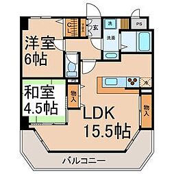 グランデ和 2LDKの間取図画像