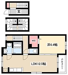 ヴェルトゥマリ 1LDKの間取図画像