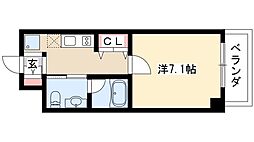 エルザビル名古屋駅前 1Kの間取図画像