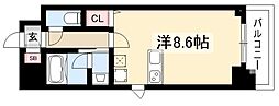 第2金山フクマルビル ワンルームの間取図画像