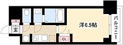 プレサンス名駅南エディフィス 1Kの間取図画像
