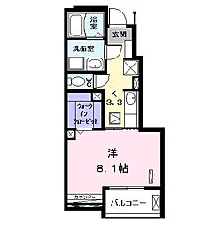 ビオラ 1Kの間取図画像