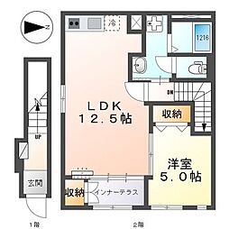 サンライズ 1LDKの間取図画像