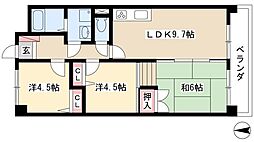 メモリータイム 3LDKの間取図画像