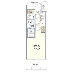 名古屋市中川区尾頭橋3丁目マンション 1Kの間取図画像