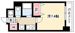 プレサンス名古屋駅前グランヴィル 1Kの間取図画像