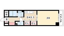 メゾンラフィネ2 1DKの間取図画像
