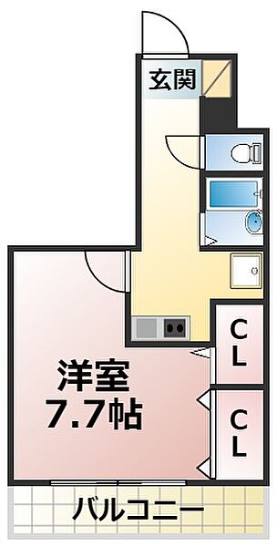 サンパティック参番館 401｜京都府京都市上京区中猪熊町(賃貸マンション1K・4階・24.70㎡)の写真 その2