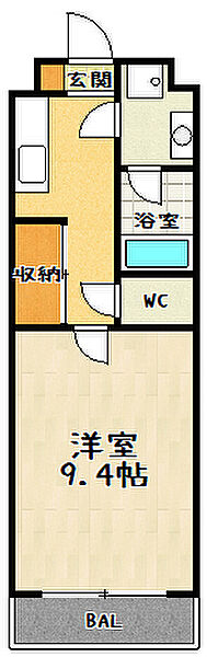 エンゼルプラザ瀬田駅前 710｜滋賀県大津市大萱1丁目(賃貸マンション1K・7階・27.72㎡)の写真 その2