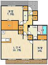 WembLey.satellite（サテライト） 101 ｜ 滋賀県大津市穴太2丁目23-1（賃貸アパート2LDK・1階・73.39㎡） その2