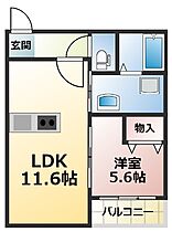 クローバー 303 ｜ 滋賀県大津市真野1丁目45-15（賃貸アパート1LDK・3階・40.90㎡） その2