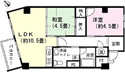 富士高原コンドC棟 2LDKの間取図画像