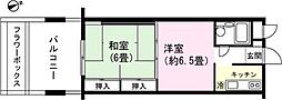 山中湖レイクサイドC1 2Kの間取図画像