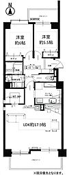 シャルマンコーポ昭和橋 2LDKの間取図画像